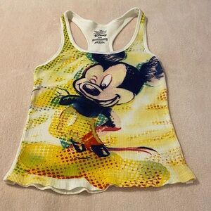 Disney Women's Mickey Mouse Muscle Tee - Yellow and Black